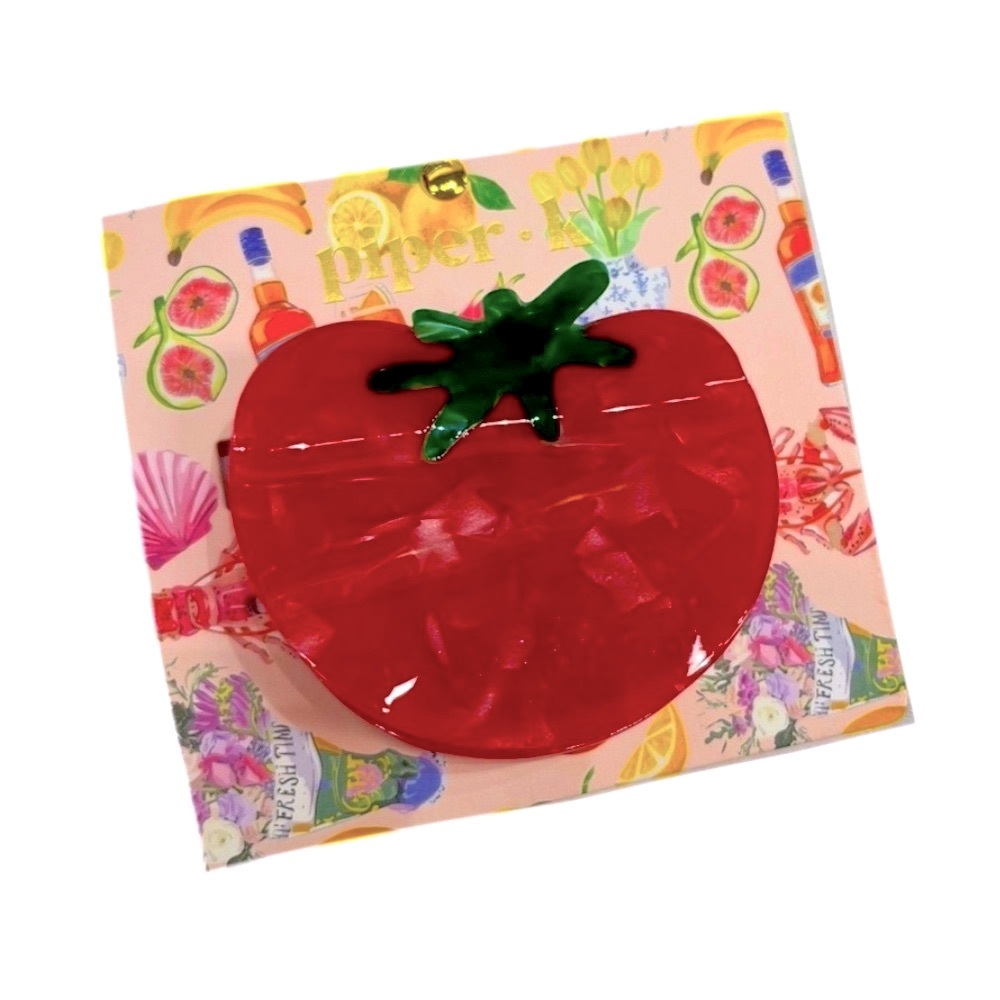 NWT ⚜️🍅⚜️ Piper K Tomato Hair Claw Clip